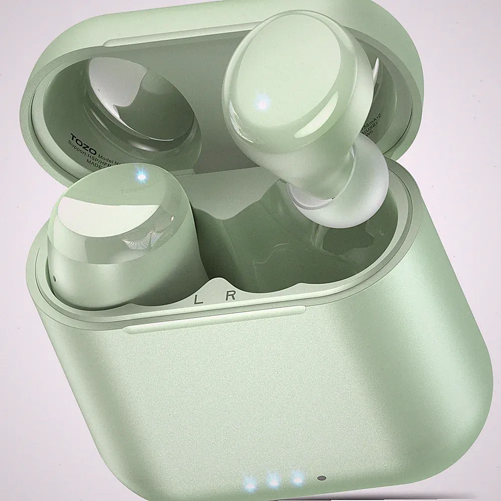 TOZO T6 Kopfhörer Kabellos Bluetooth 5.3 Kopfhörer mit IPX8 Wasserdicht, Grün