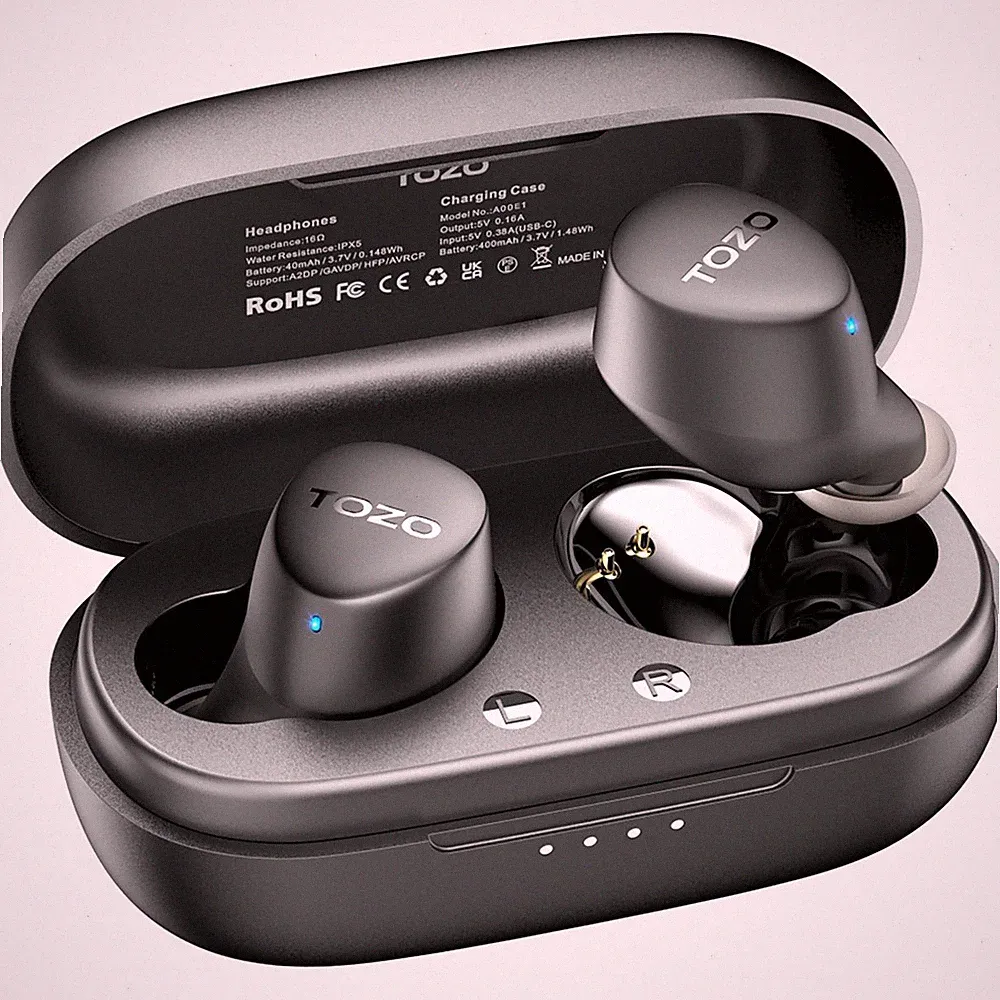 TOZO Wireless Earbuds Bluetooth 5.3 Stereo Bass Kabellose Kopfhörer