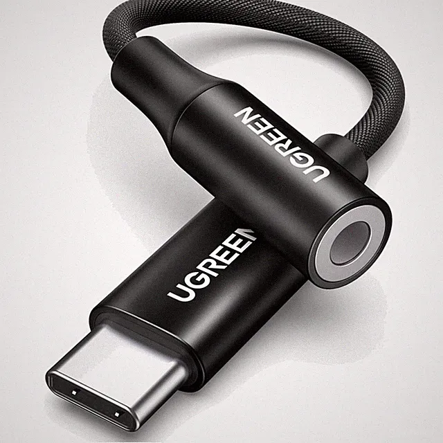 Tragbarer USB-C Audioklinkenadapter mit hervorragendem Klang – UGREEN Schwarz