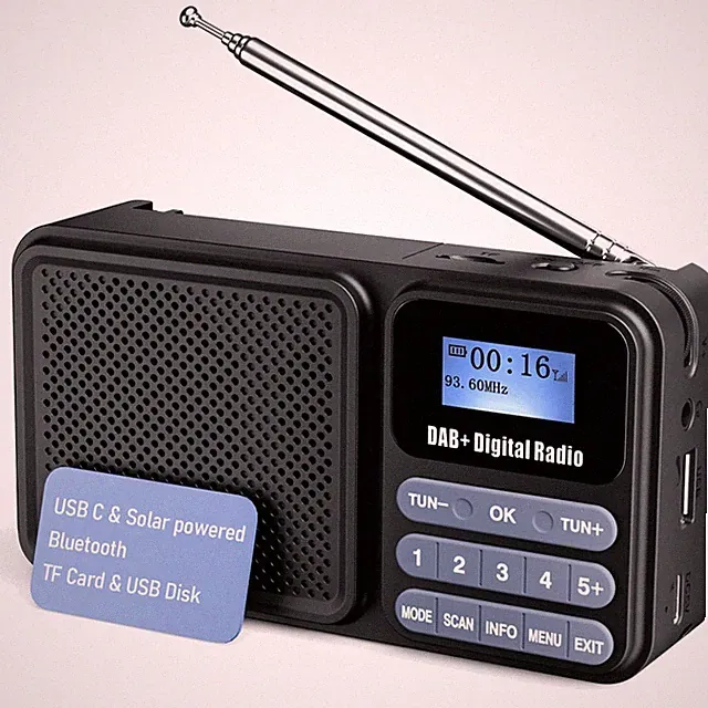 tragbares DAB Radio, DAB Plus FM Radio mit Bluetooth 5.0& 80 Voreinstellungen...