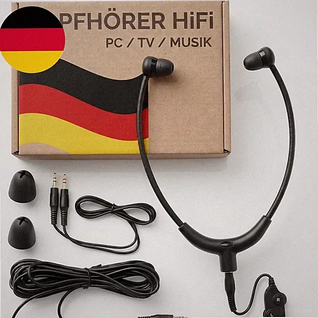 Tronicxl Kinnbügel Kopfhörer Für TV PC & Hifi Senioren 117Db Laut Fernsehkopfhör