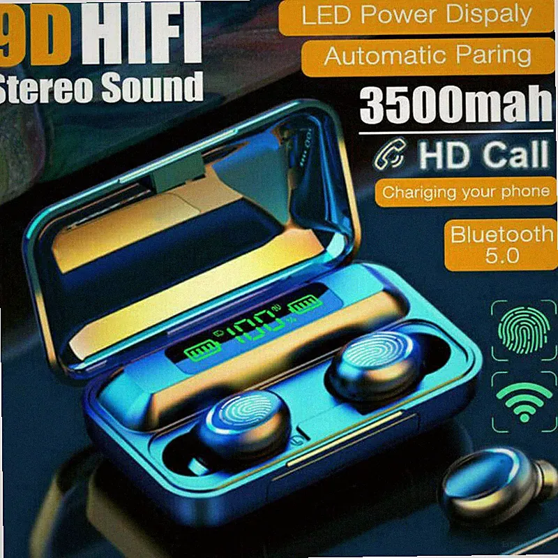 True Wireless Earbuds mit Power Bank - Handy Kopfhörer Kabellos Bluetooth 5.0