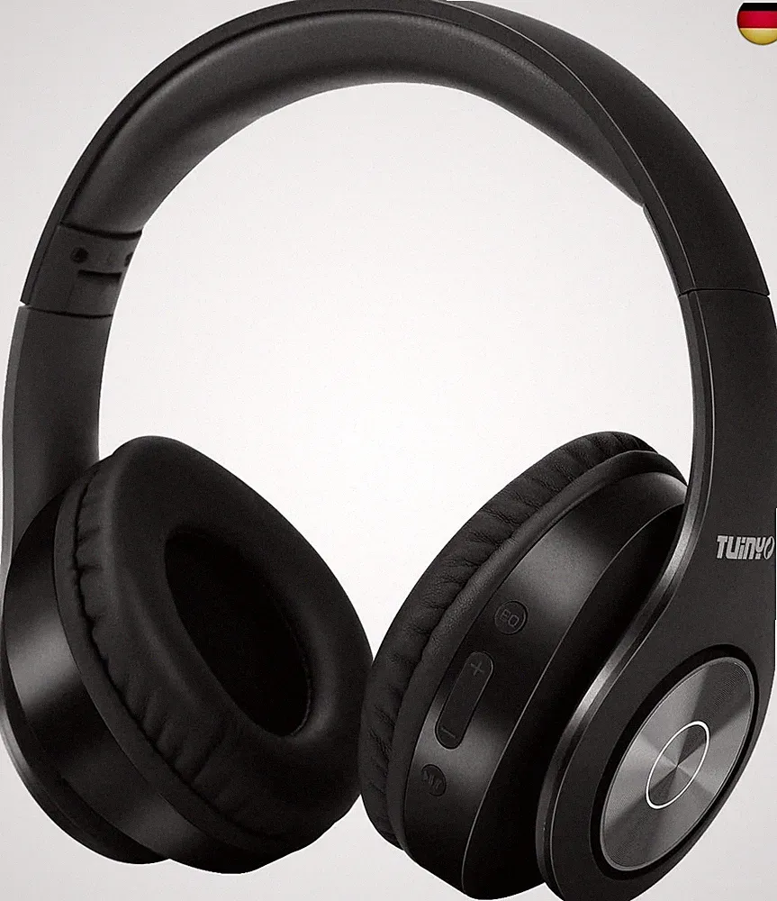 TUINYO Bluetooth-Kopfhörer Over Ear, kabellose Kopfhörer mit Mikrofon, HiFi S
