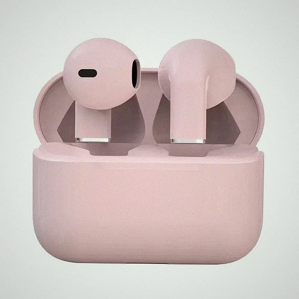 TWS Bluetooth In-Ear Kopfhörer Rosa Kabellos, LED Display, Mikrofon, Ladecase