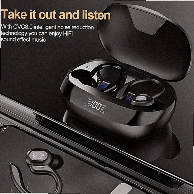 TWS Handy Bluetooth Kopfhörer 5.3 Stereo Sport Kabellos Headset mit Mikrofon DHL