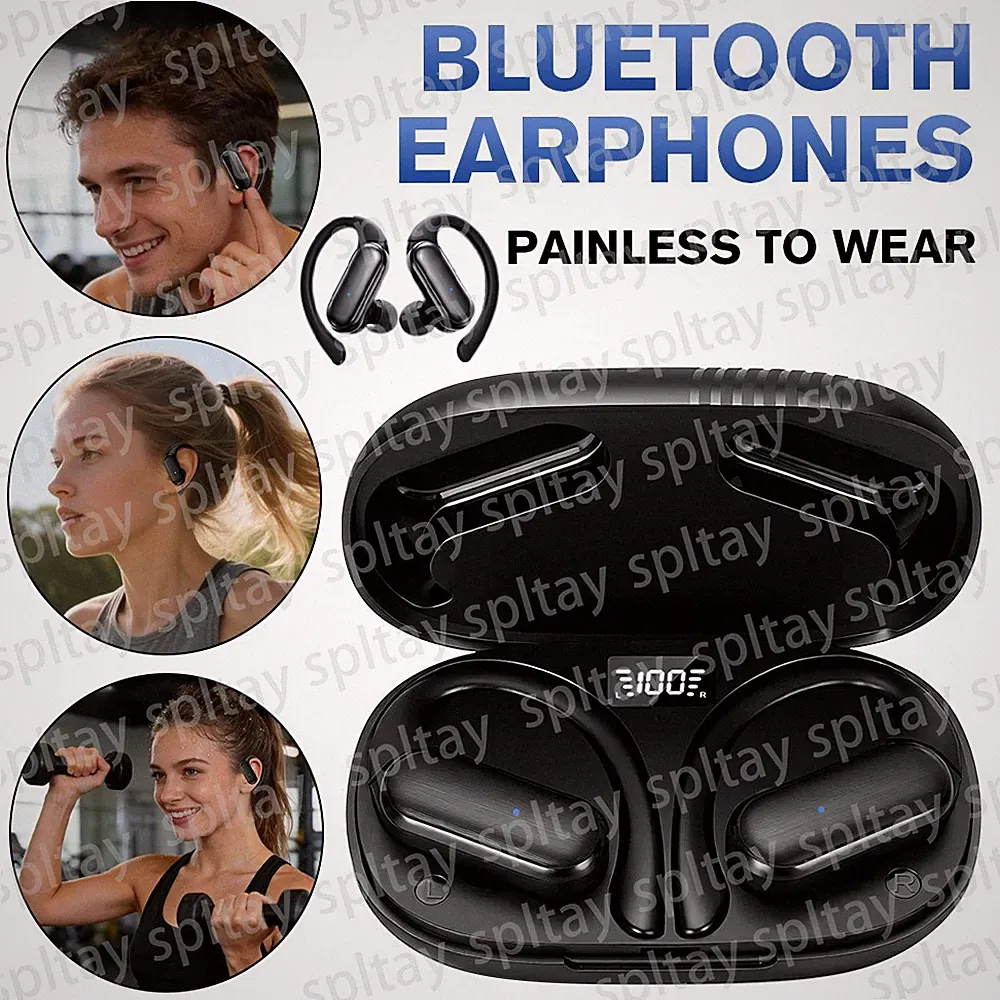 TWS Handy Kopfhörer Bluetooth 5.4 Stereo Sport Kabellos Headset mit Mikrofon Neu