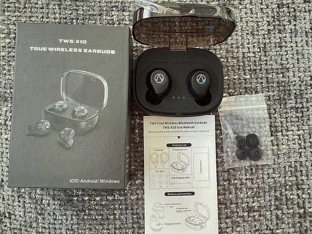 TWS X10 True Wireless Ohrhörer mit Siri Shade Audio Brandneu Verpackt
