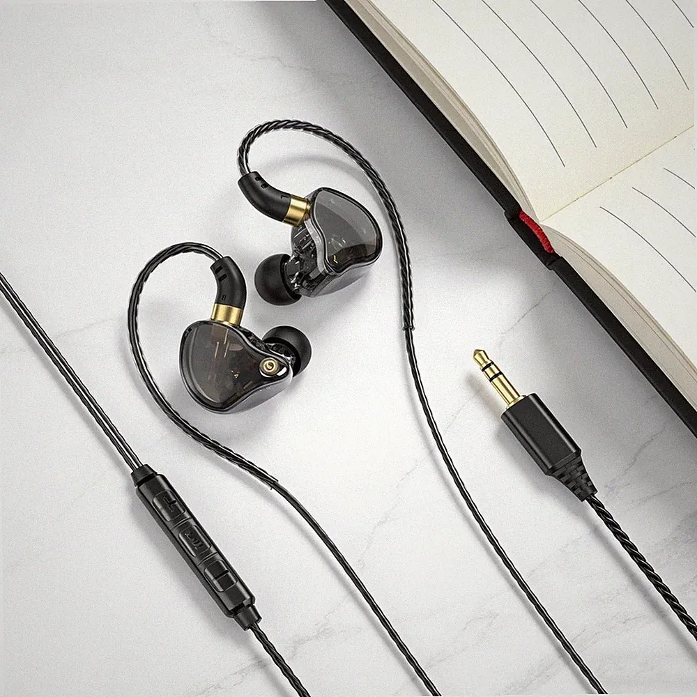 Typ-C In-Ear Kopfhörer für EFor Sport Gaming und Workout - TPE Schwarz