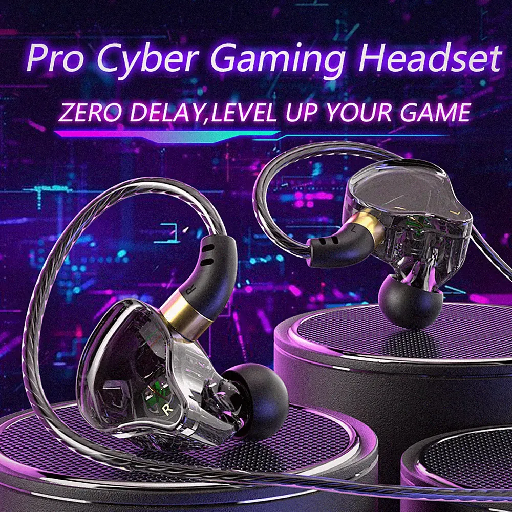 Typ-C In-Ear Kopfhörer für EFor Sport Gaming und Workout - TPE Schwarz