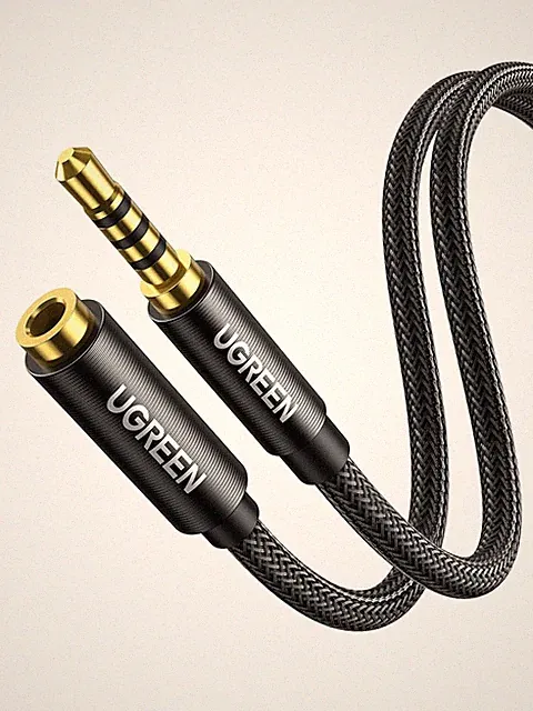 UGREEN 3,5mm Klinke Verlängerungskabel TRRS 4-polig 2m für Headset & Kopfhörer