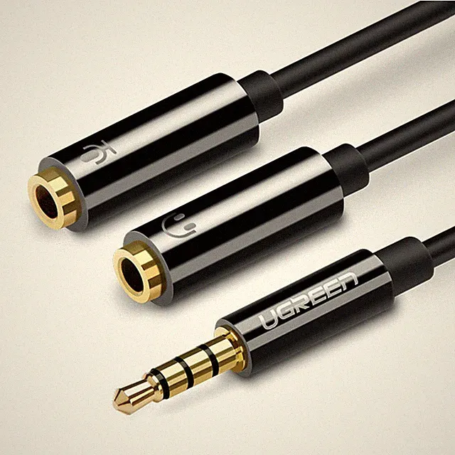UGREEN AUDIO ADAPTER MINI JACK 35MM FÜR KOPFHÖRER MIKROFON SPLITTER 20 CM