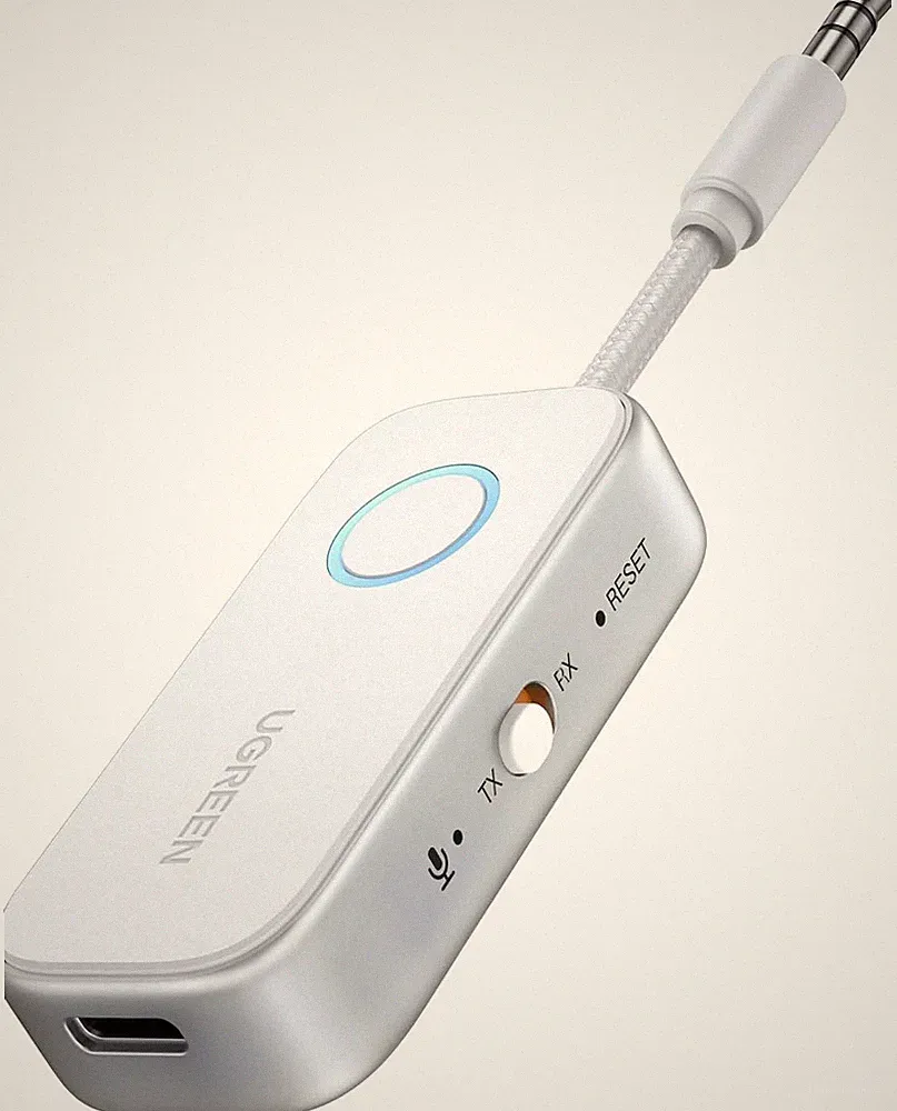 UGREEN Bluetooth 6.0 2 in 1 Sender Empfänger Klinke Splitter für 2 Kopfhörer