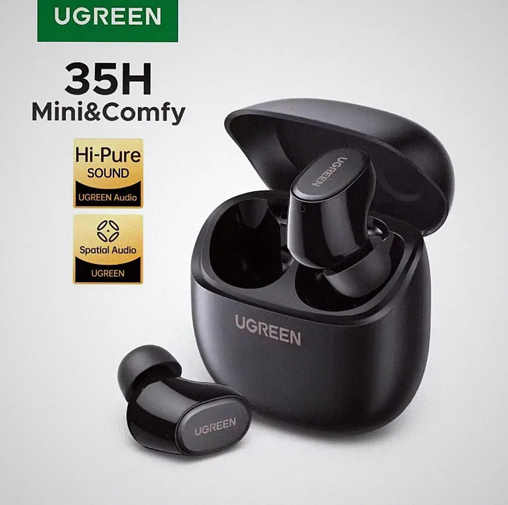 UGREEN Dots Wireless Earbuds Bluetooth 6.0, tiefer Bass-Sound, 35h Wiedergabe
