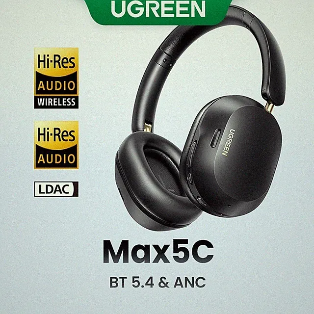 Ugreen HiTune Max5c 43dB ANC Wireless Bluetooth 5.4 Kopfhörer LDAC 75H NEU