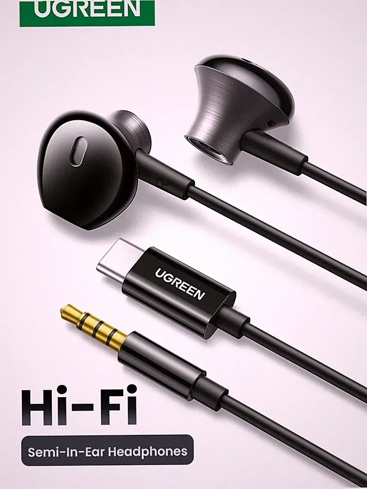UGREEN In Ear Kopfhörer mit 3,5 mm Typ C Anschluss und HIFI Billig24