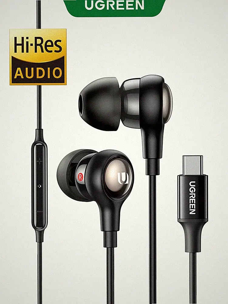 UGREEN Typ C Stereo Bass In Ear Kopfhörer Hochwertiger Klang für Billig24