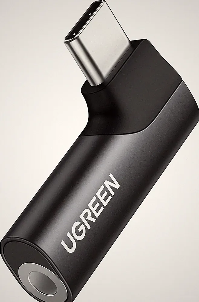 UGREEN USB C auf 3,5mm Klinke 90 Grad Winkel Adapter auf Klinke, Aux Kopfhörer