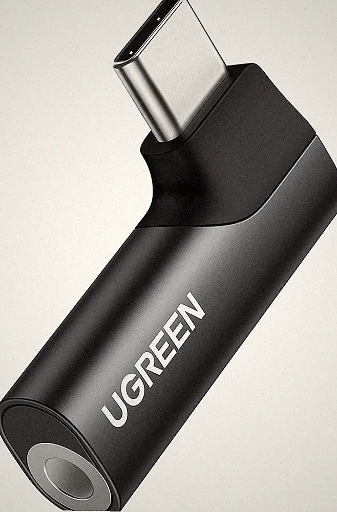 UGREEN USB C Auf 3,5Mm Klinke 90 Grad Winkel Adapter Auf Klinke, Aux Kopfhörer A