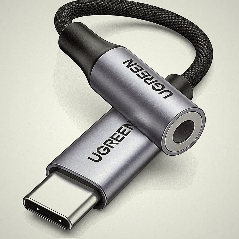 UGREEN USB C auf 3,5mm Klinke Adapter mit DAC Chip für Hi-Fi Klangqualität