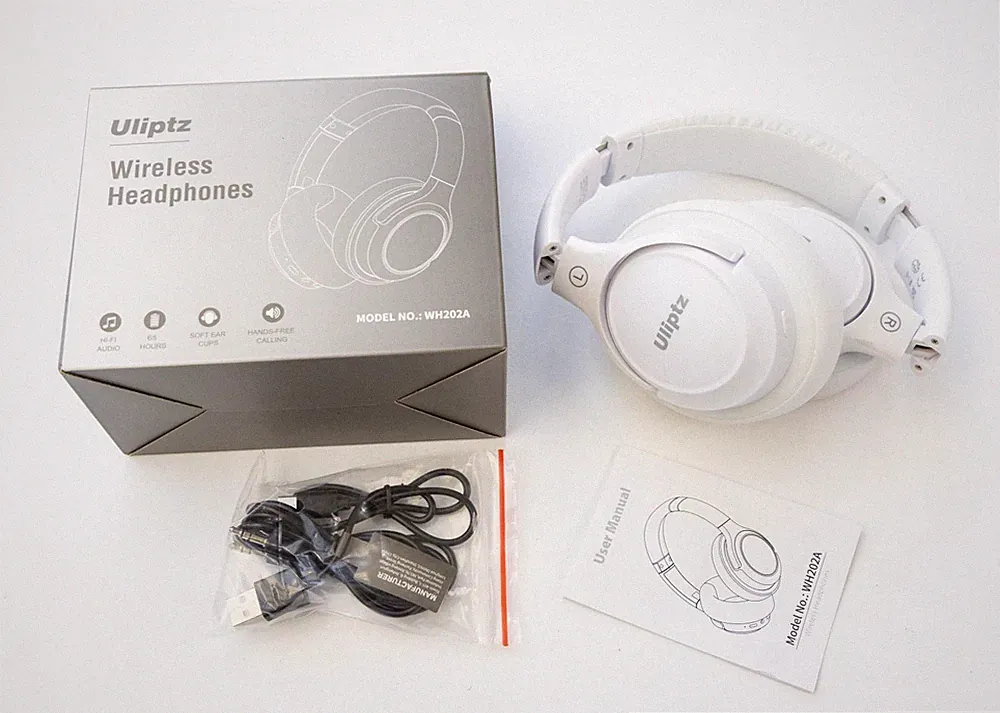 Uliptz Bluetooth Kopfhörer 5.3 Mic 65h Akku Over-Ear Faltbar Hi-Fi