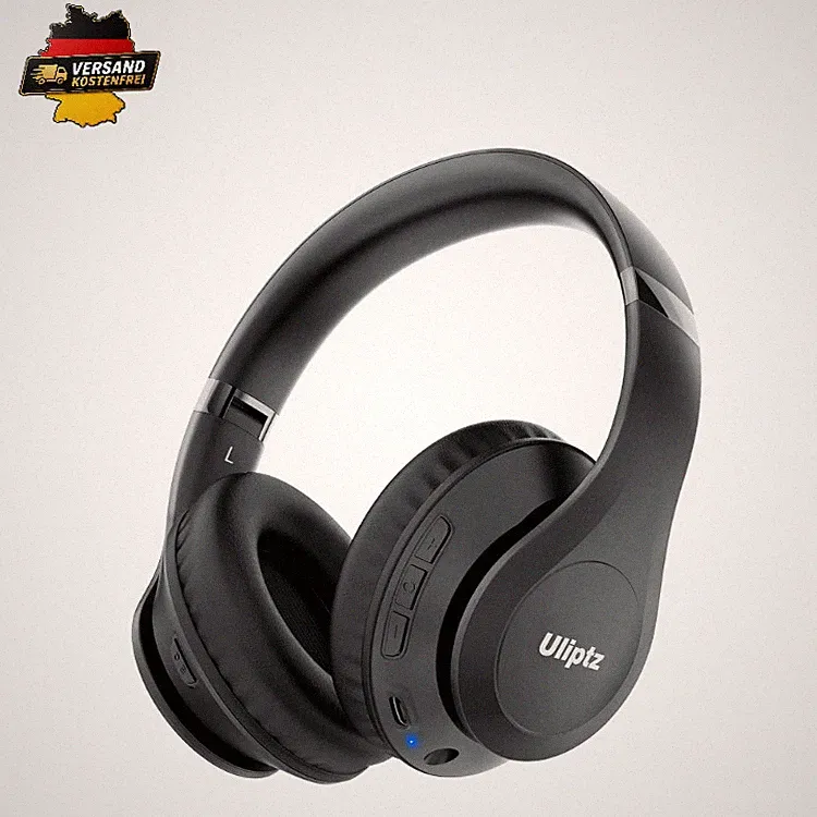 Uliptz Bluetooth Kopfhörer Over Ear 65 Std Spielzeit 6 EQ Modi HD Mikro