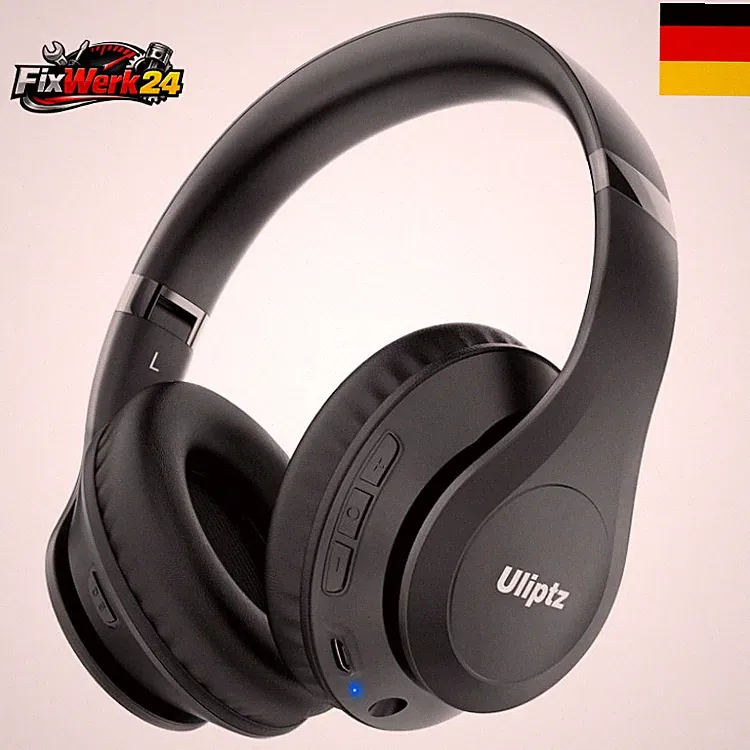 Uliptz Bluetooth Kopfhörer Over Ear 65 Std Spielzeit 6 EQ Modi HiFi Falt