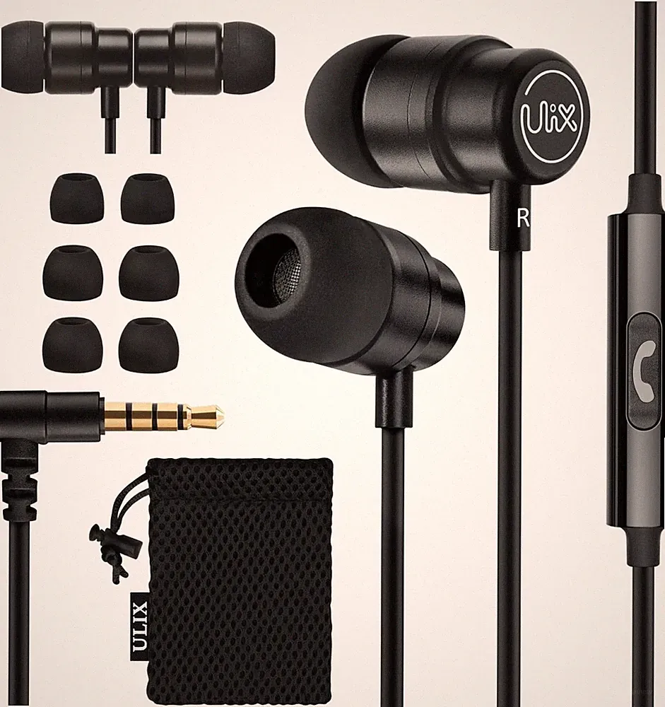 UliX Rider Kopfhörer, kabelgebunden, In-Ear-Kopfhörer mit Mikrofon, 3,5 mm