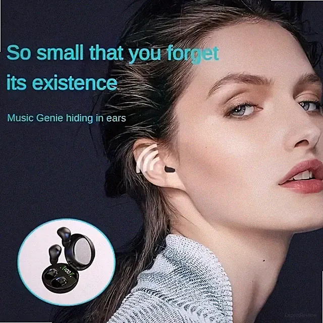 Ultra Mini True Wireless Ohrhörer mit tragbarem Ladecase und LED Billig24