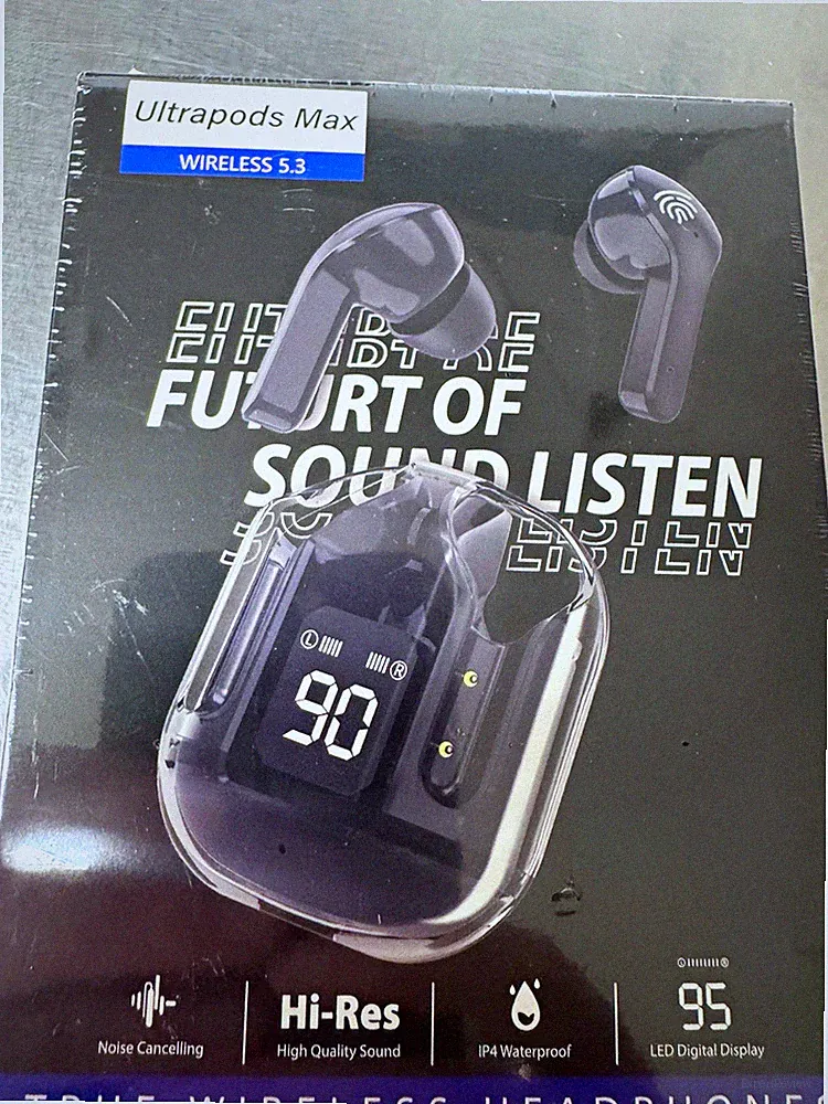 Ultrapods Max True Wireless In-Ear Bluetooth 5.3 ANC/ENC LED Touch USB-C Schwarz