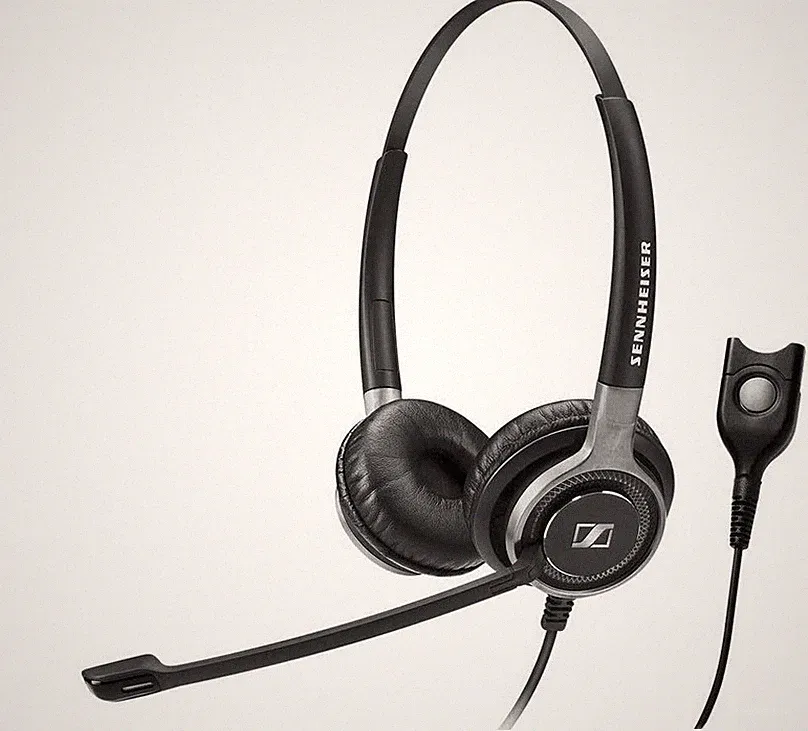 Unbenutztes kabelgebundenes Headset SC 660 von Sennheiser gebürstetem Alu schwa