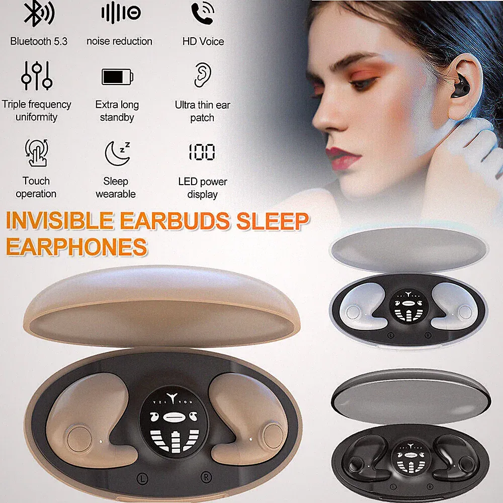 Unsichtbare In-Ear-Kopfhörer Kabellose Kopfhörer Bluetooth Berühren Zum Schlafen