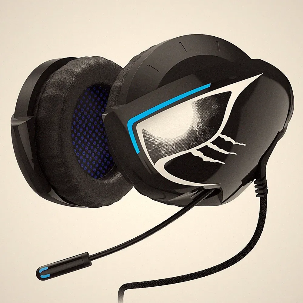 uRage Gaming Over-Ear USB Headset LED Neckband SoundZ 500 Nackenbügel Kopfhörer