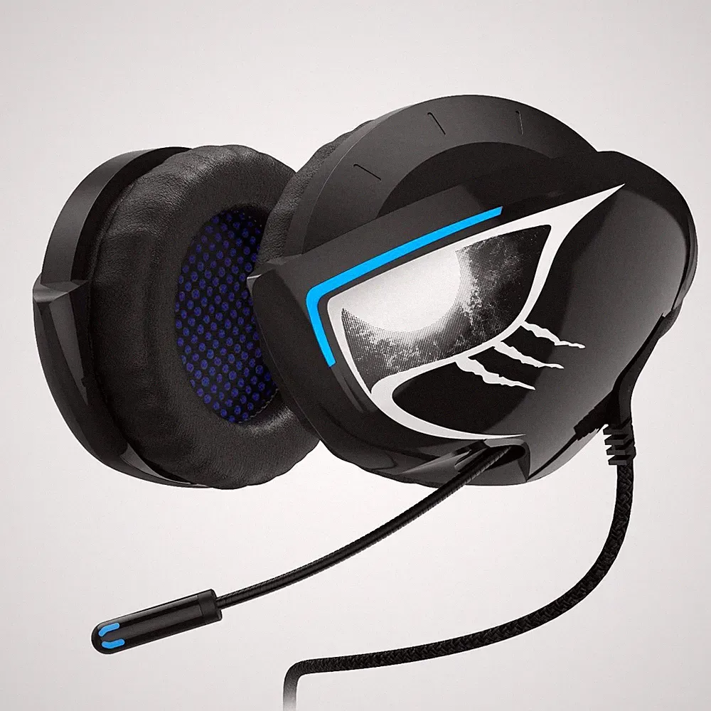 uRage Gaming Over-Ear USB Headset LED Neckband SoundZ 500 Nackenbügel Kopfhörer