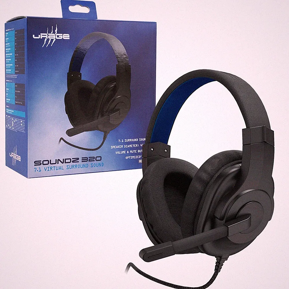 uRage Gaming USB 7.1 Headset Kopfhörer mit Mikrofon + Fernbedienung PC Notebook