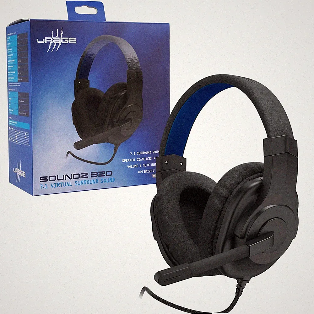 uRage Gaming USB 7.1 Headset Kopfhörer mit Mikrofon + Fernbedienung PC Notebook