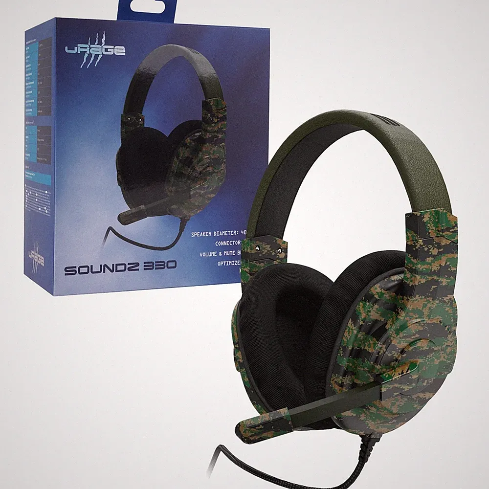 uRage Gaming USB Headset Gamer Kopfhörer mit Mikrofon Fernbedienung PC Notebook