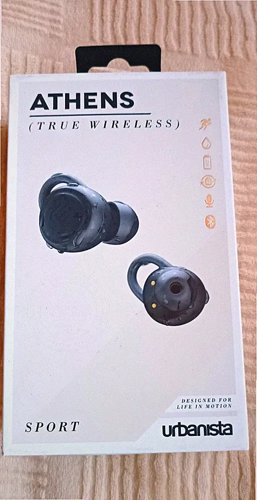 Urbanista Athens True Wireless Bluetooth In-Ear Sport Ohrbügel Kopfhörer Schwarz