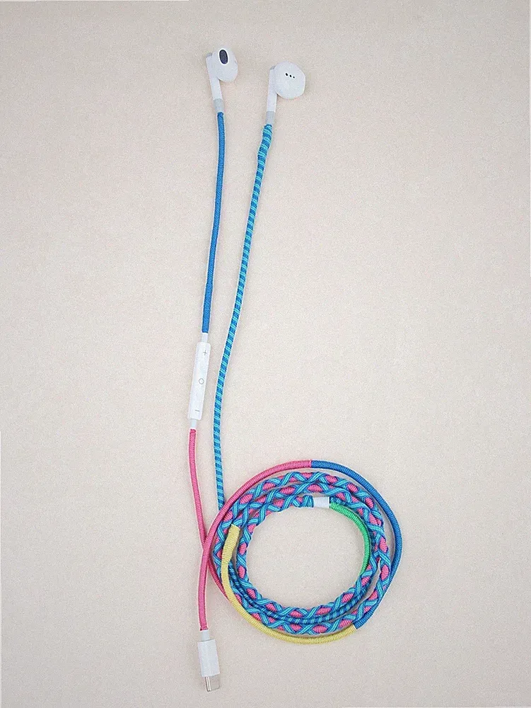 URIZONS Nylon Umschlungene In Ear Kopfhörer mit USB C Bunte Ohrhörer Billig24