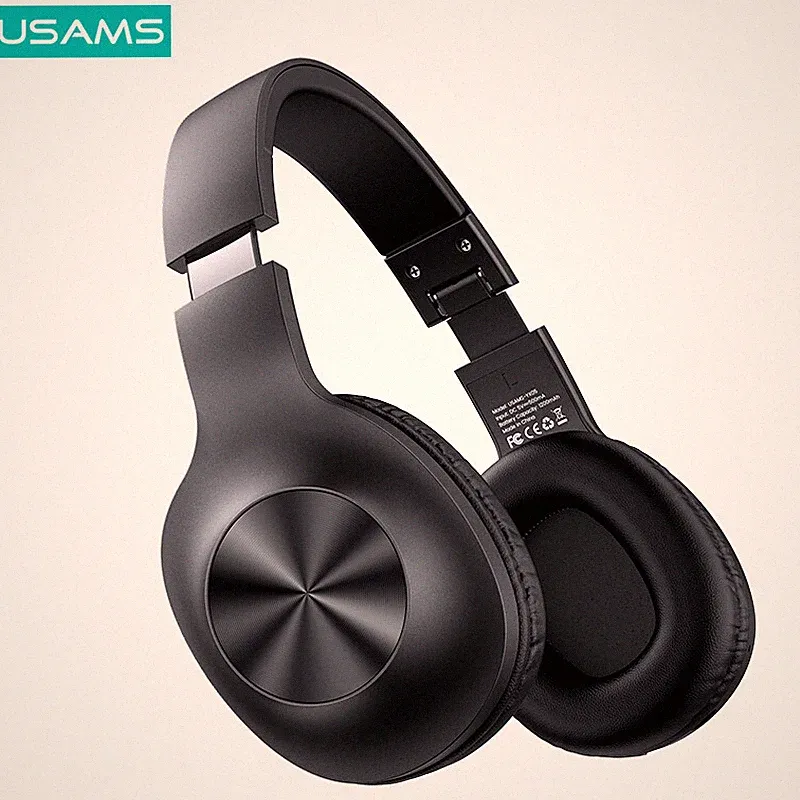 USAMS YX05 BT Stereo On Ear Kopfhörer schwarz Bluetooth Android iOS kabellos