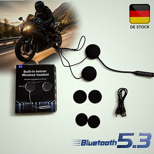 USB-Aufladung Motorrad Helm Headset Bluetooth-Headset Kabellose Musik Kopfhörer