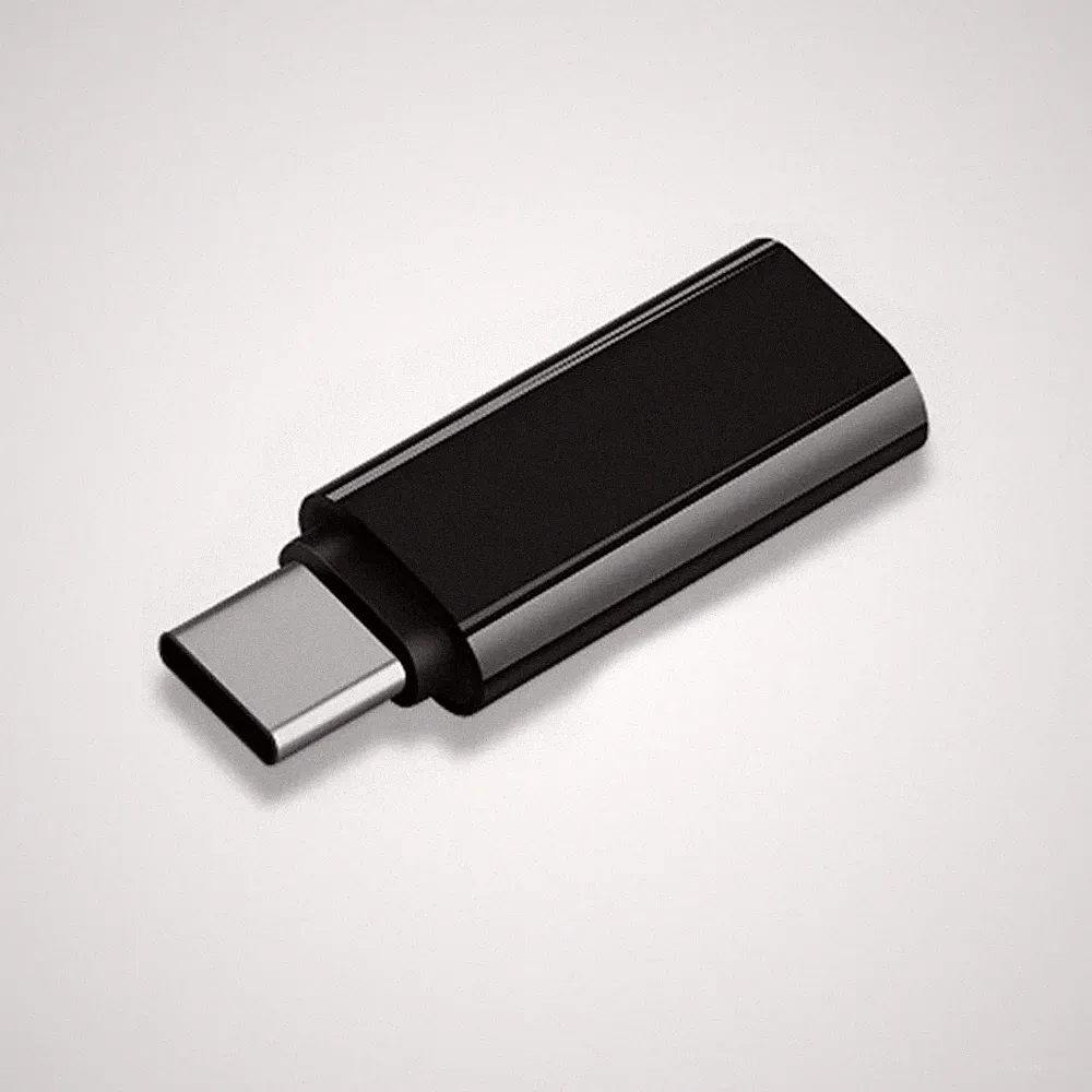 USB-C auf 3,5mm Klinke Adapter Typ-C Audio Kopfhörer für Xiaomi Huawei / Schwarz