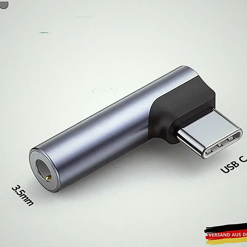USB C auf Aux 3.5mm Adapter Stecker Audio DAC Klinke Kopfhörer Musik für Handy