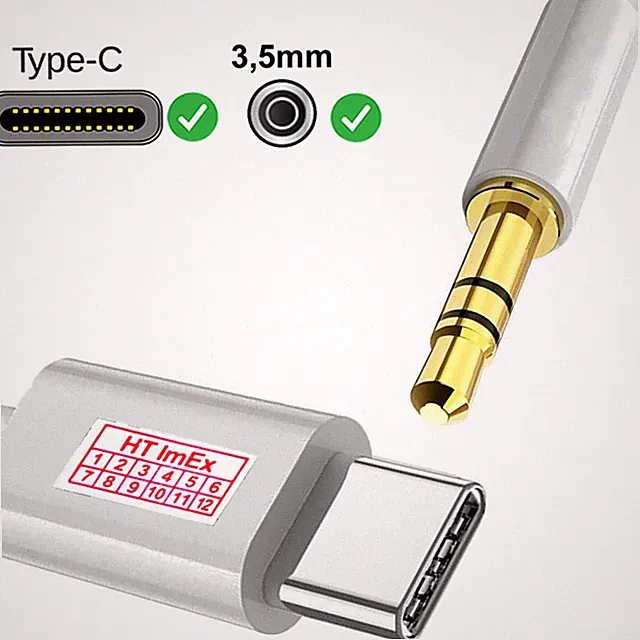 USB-C auf AUX 3,5mm Klinke Kopfhörer Adapter stecker für Panasonic, Razer Tablet
