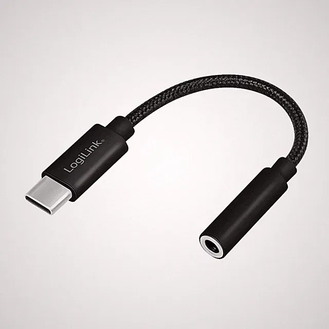 USB C auf AUX 3,5mm Musik Type C Kabel Klinke Handy Adapter Audio Kopfhörer Log