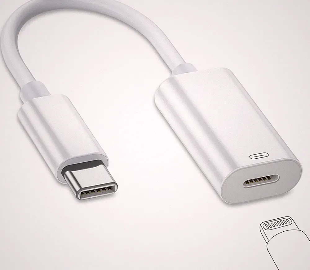 USB-C auf Lightning Adapter für Laden Datenübertragung & Audio für iPhone iPad