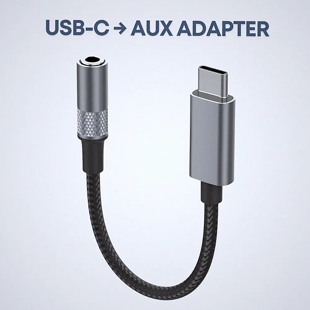 USB-C auf zu 3,5mm Klinke AUX Audio Adapter Kopfhörer HiFi Sound Samsung Apple
