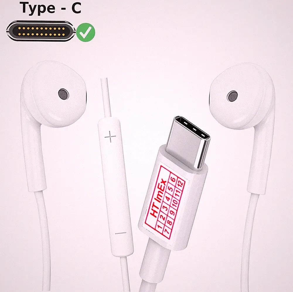 USB-C In-Ear Headset Kopfhörer Mikrofon kompatibel mit Panasonic Toughpad FZ‑G2