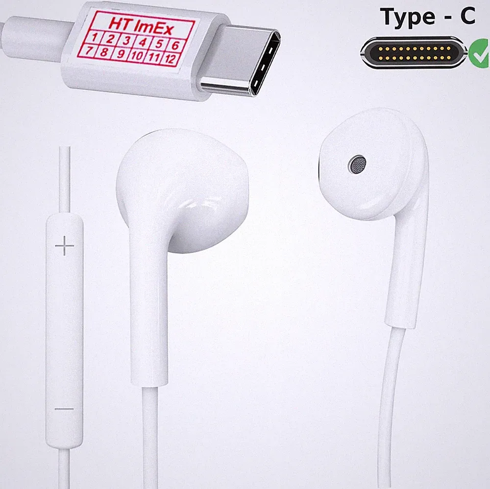 USB-C In-Ear Headset Kopfhörer mit Mikrofon, Anrufe kompatibel mit OnePlus Open