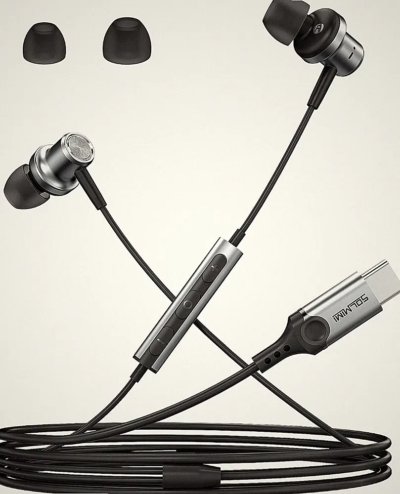 USB C In Ear Kopfhörer mit Kabel Type C Kopfhörer mit Mikrofon Lautstärkeregler