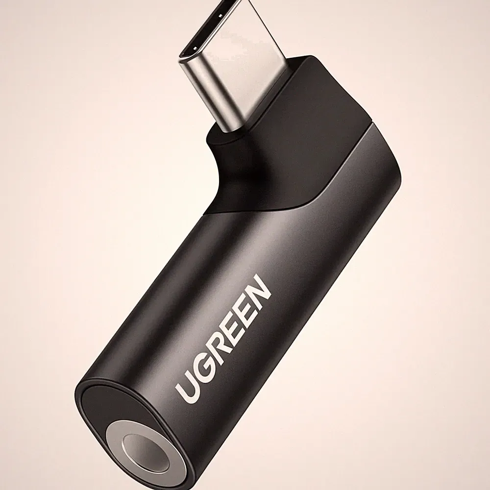 USB C Klinke Adapter 3,5mm Winkel Kabel In-Ear Kopfhörer DAC